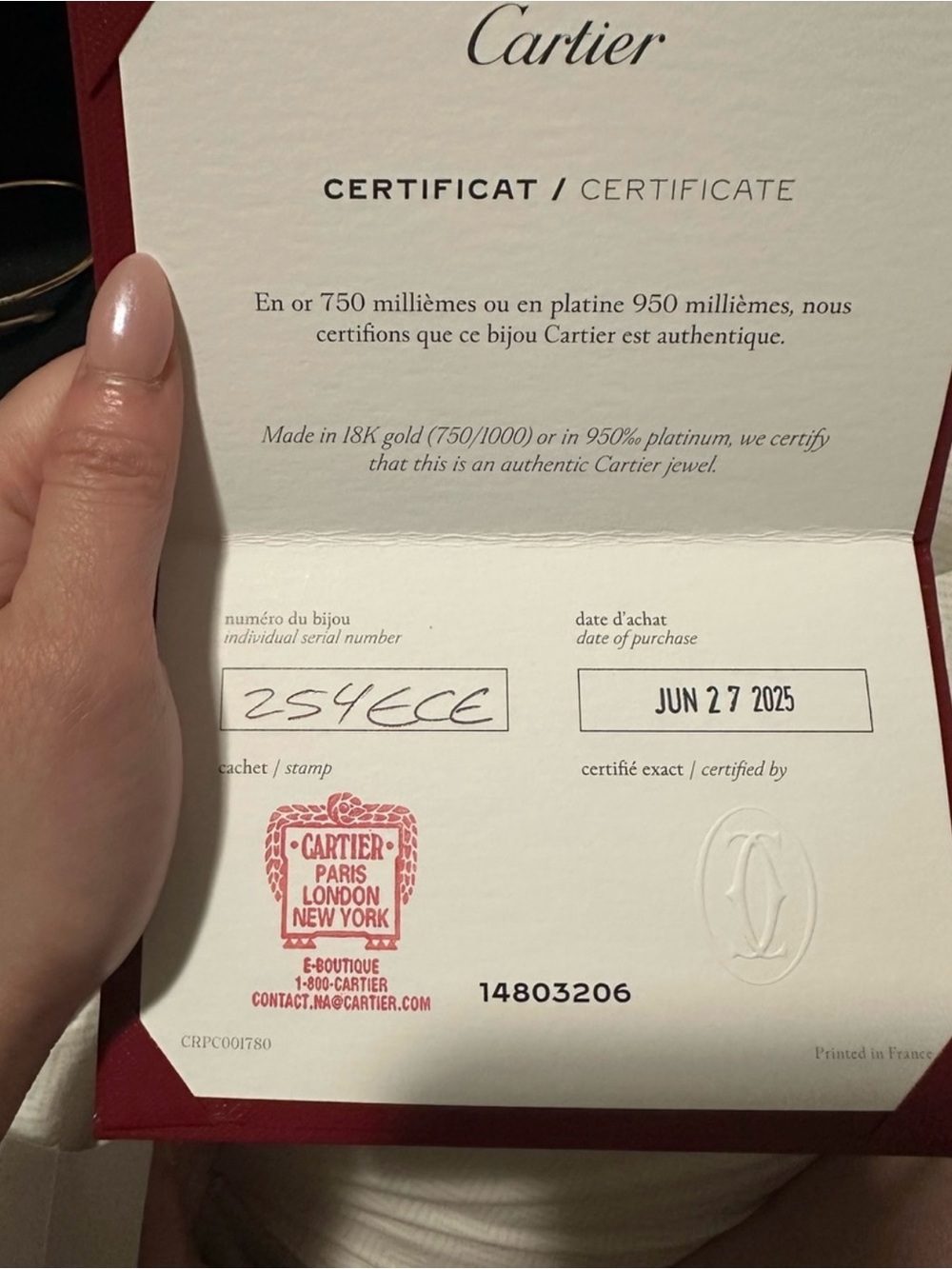 Cartier Juste Un with diamonds thin